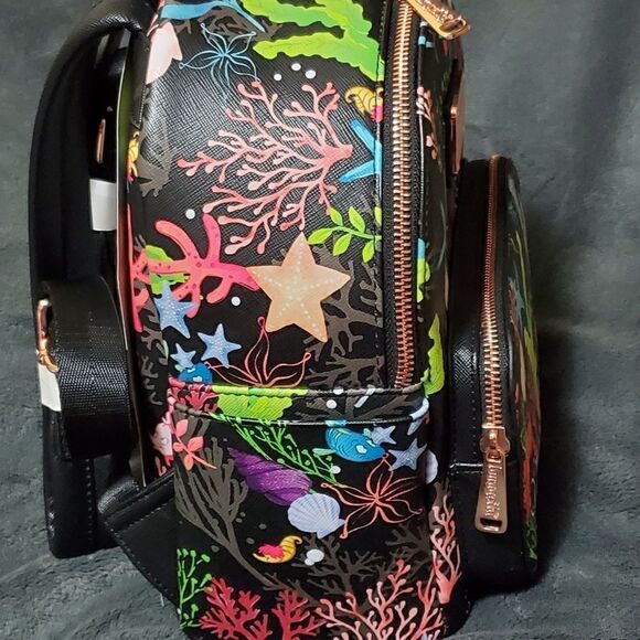 Disney Loungefly Ariel Mermaid Sebastian & Flounder Backpack main image 4